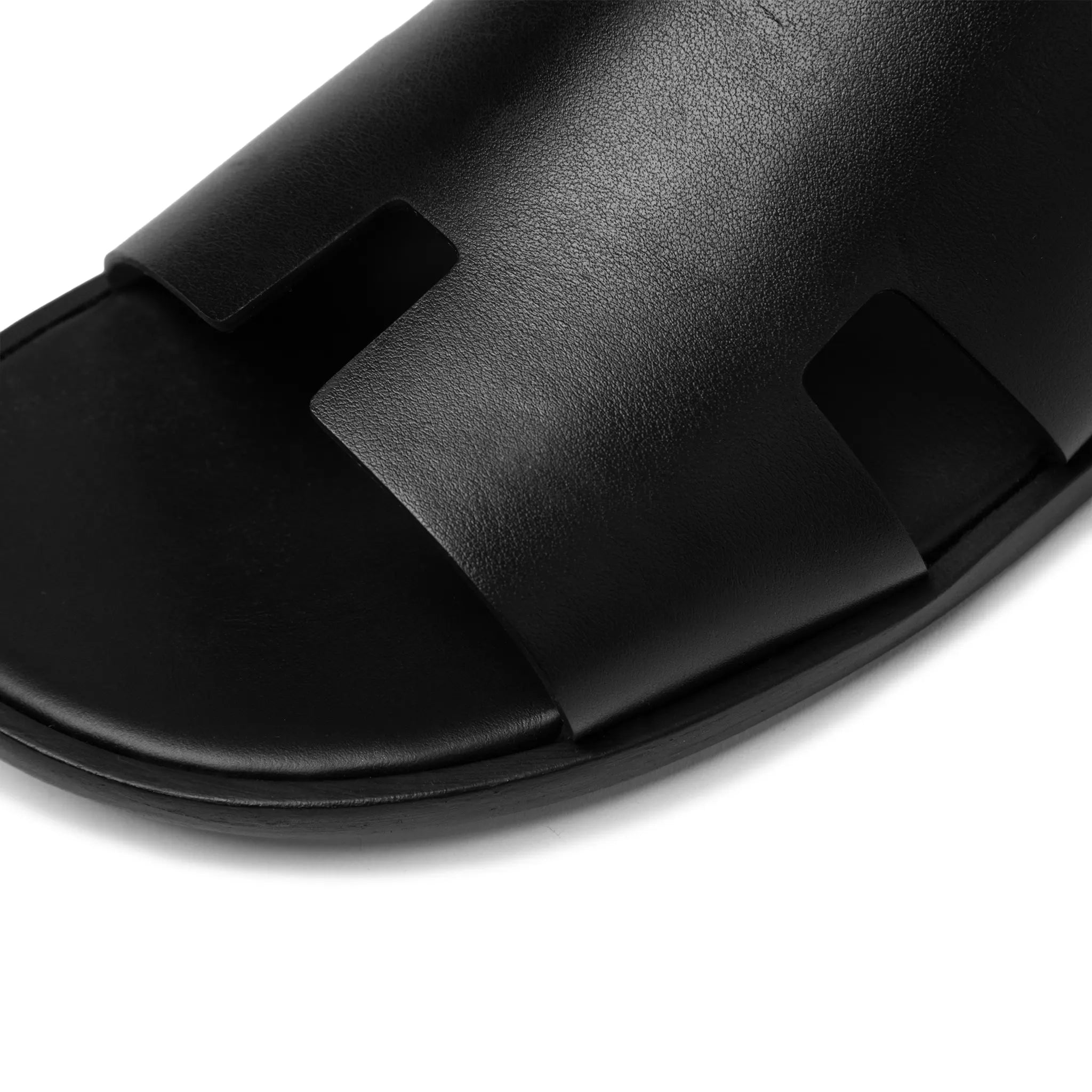 Detailed View of Preloved - Hermes Paris Izmir Black Sandal H041141ZH01395